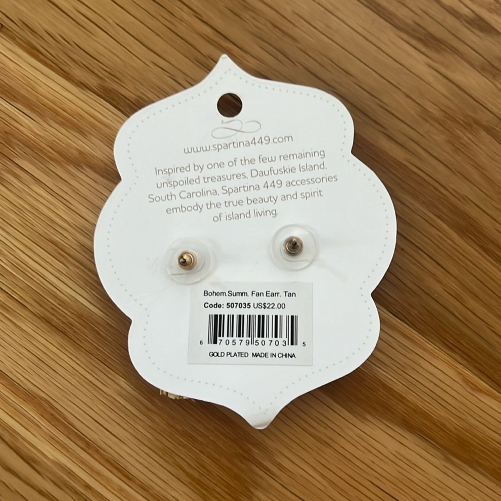Spartina 449 Bohemian Summer Fan Earrings - Picture 2 of 3